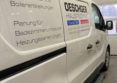 Fahrzeugbeschriftung Oeschger Haustechnik